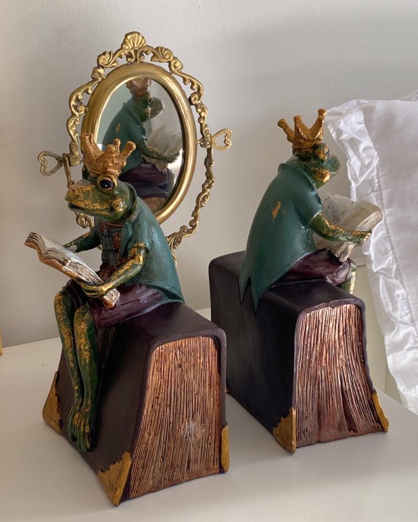 Enchanted Frog Prince Bookend Pair