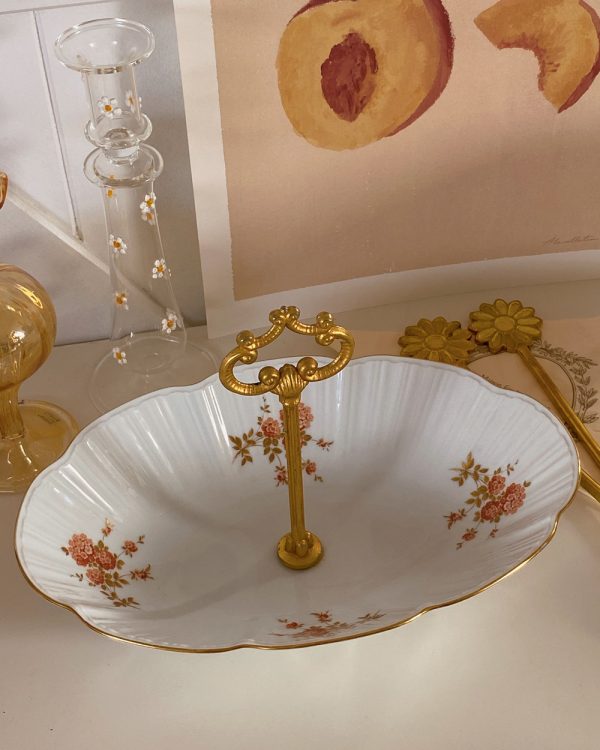 Vintage Orange Blossom Porcelain Serving Dish