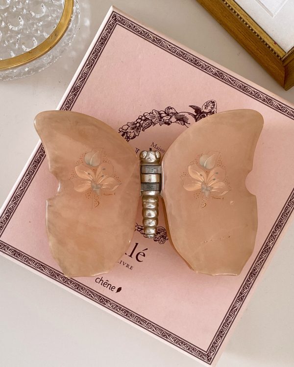 Rare Vintage French 70's Butterfly Shaped Jewelry Box