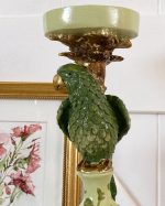 Botanical Green Parrot Candle Holder