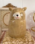 Cottage Bear Ceramic Jar