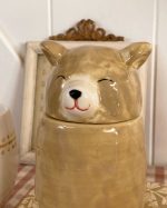 Cottage Bear Ceramic Jar