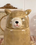 Cottage Bear Ceramic Jar