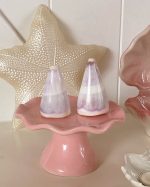 Natural Shell Salt Pepper Shaker Set