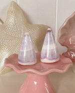Natural Shell Salt Pepper Shaker Set