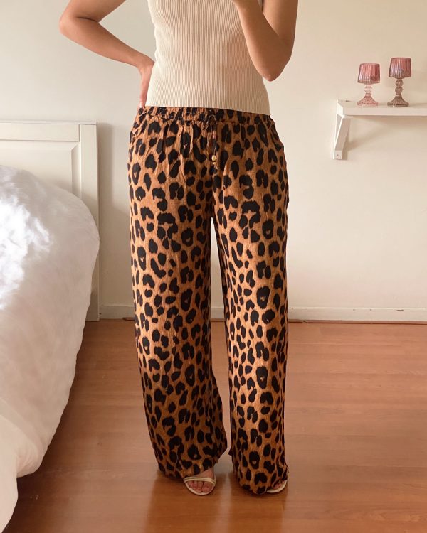 Leopard Flowy Trousers