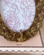 Gold Peacock Photo Frame