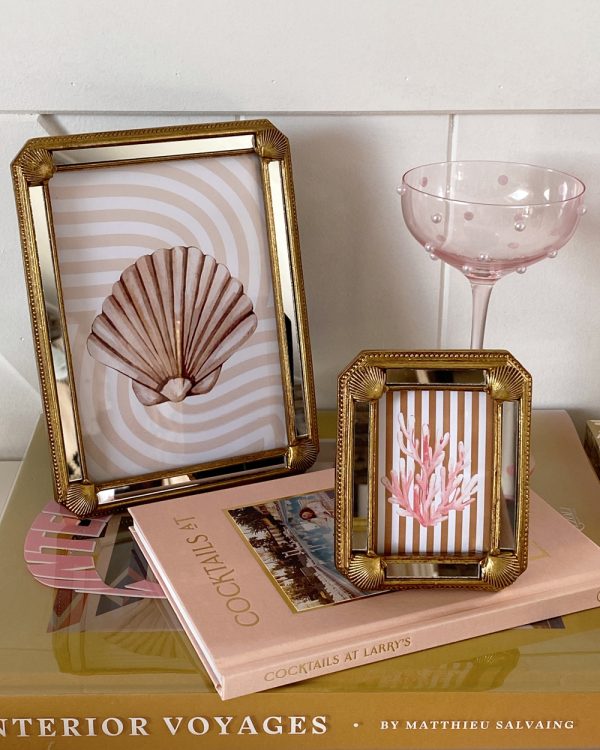 Gold Seashell Mirror Photo Frame