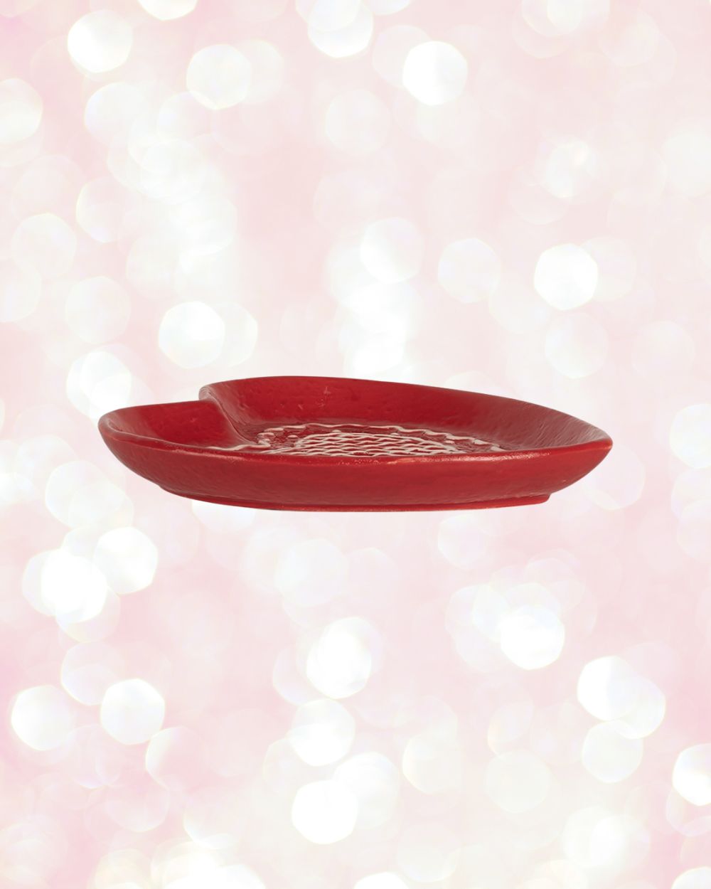 Holly Heart Ceramic Dessert Plate
