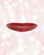 Holly Heart Ceramic Dessert Plate