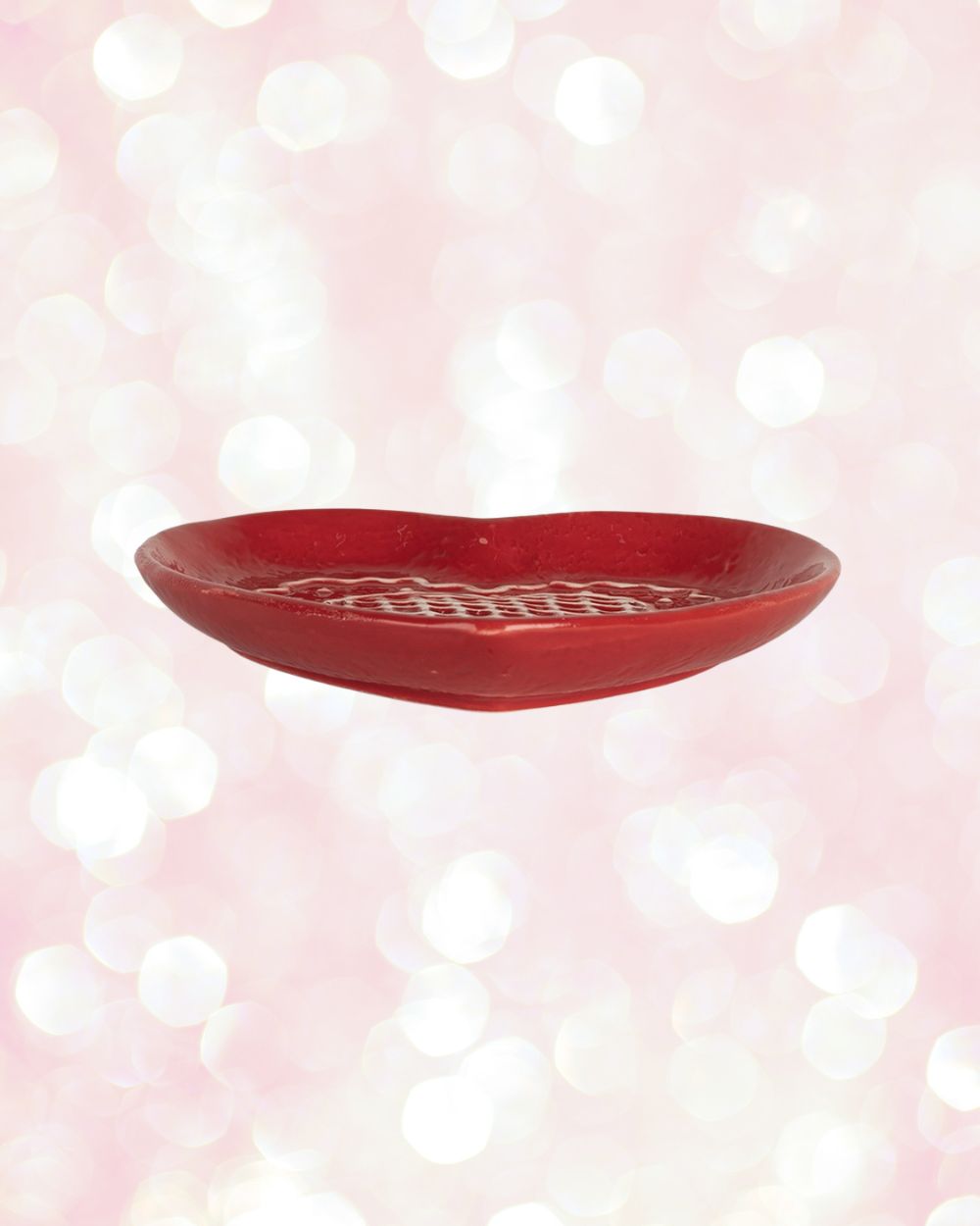 Holly Heart Ceramic Dessert Plate