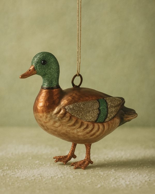 Mallard Duck Glass Ornament