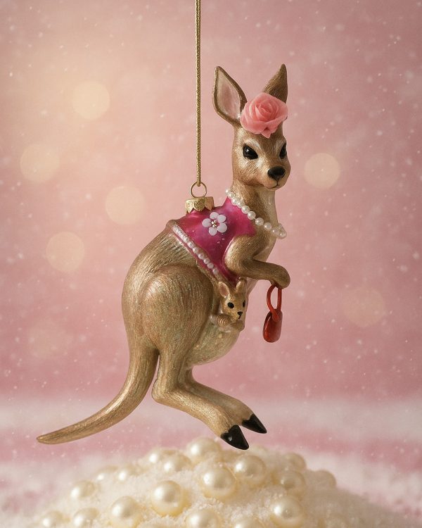 Pearl Pink Kangaroo Ornament