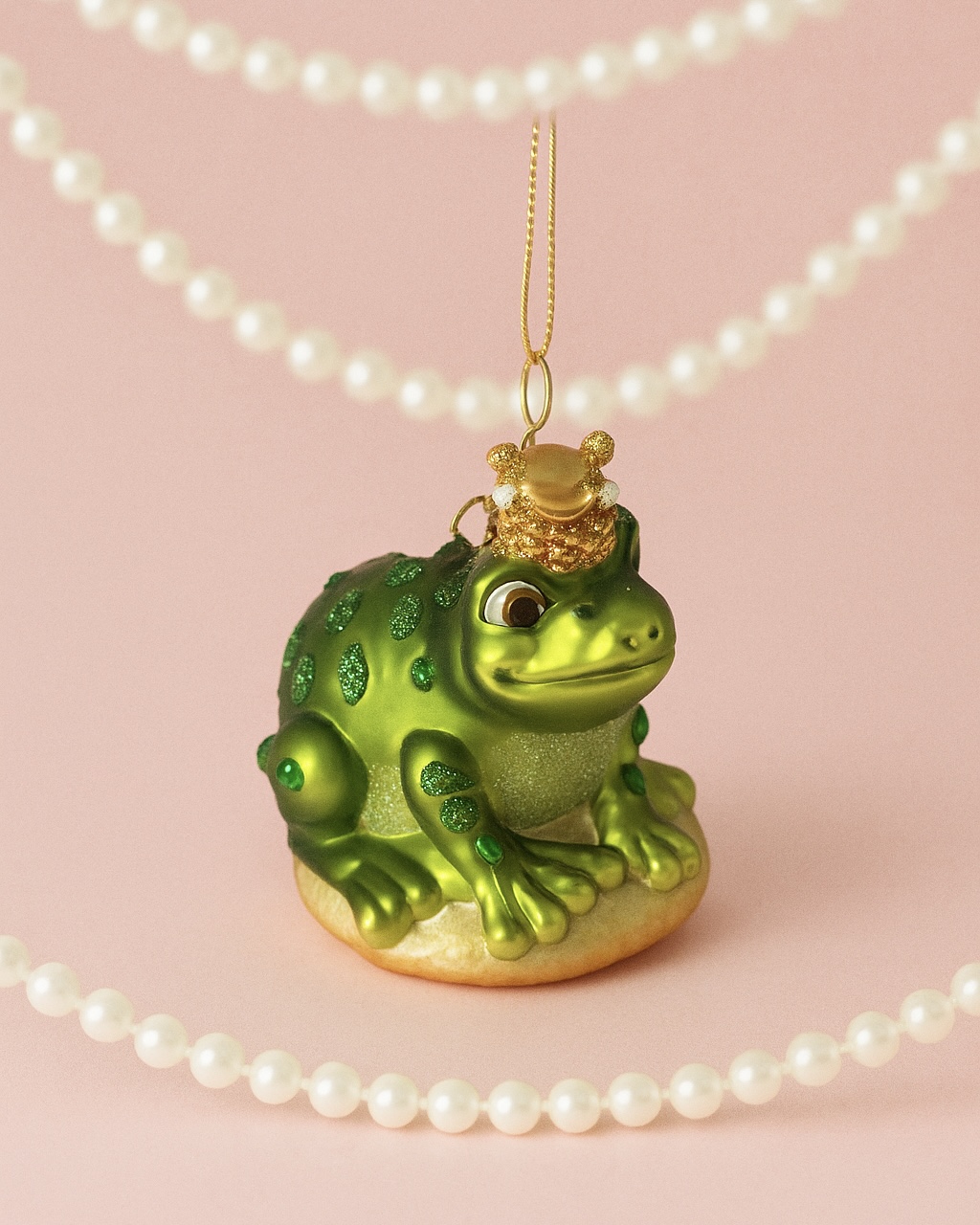 Prince Frog Glass Ornament