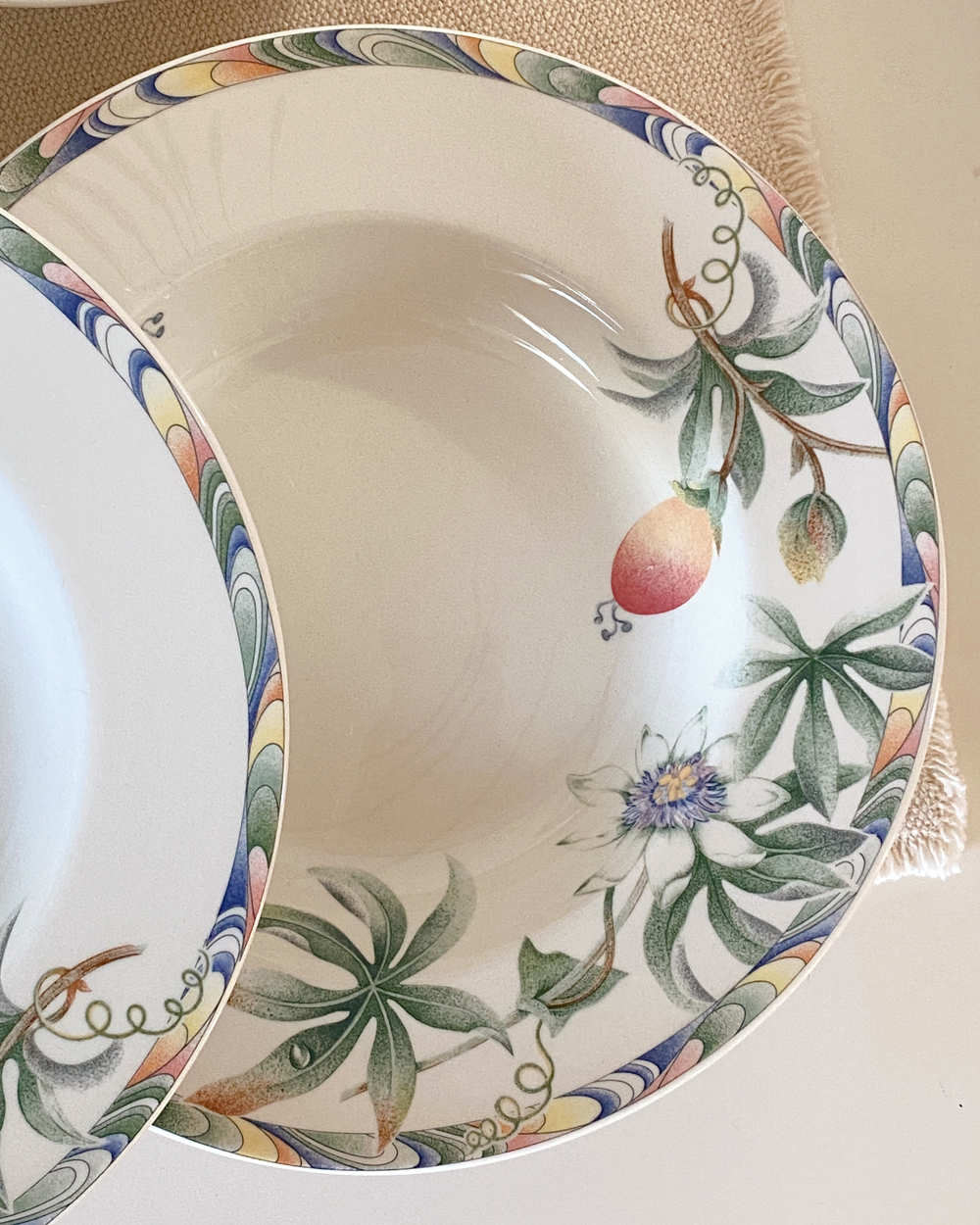 Vintage Barratts England Exotic Fruit Dinner Plate Set of 6