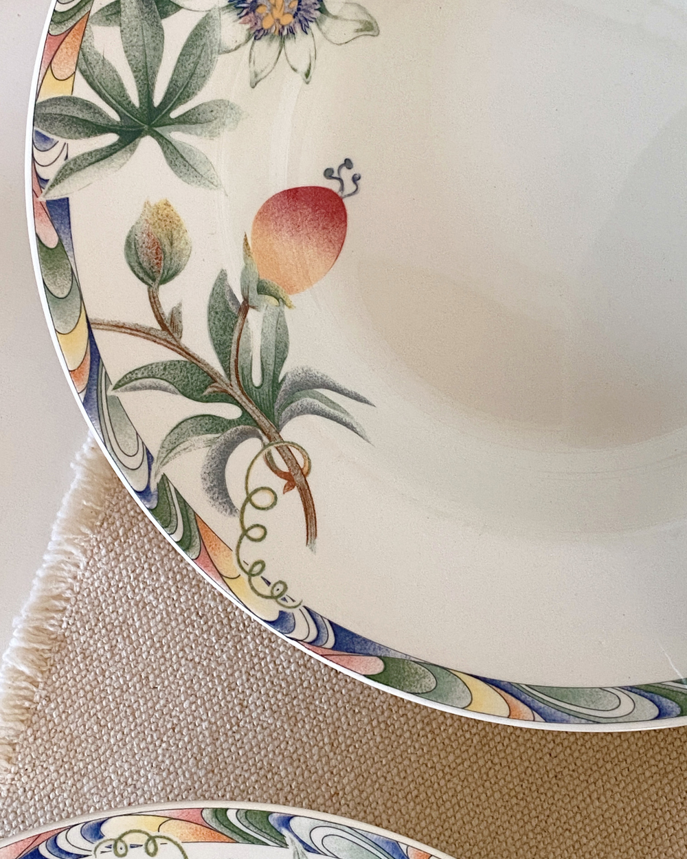 Vintage Barratts England Exotic Fruit Dinner Plate Set of 6