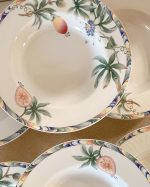Vintage Barratts England Exotic Fruit Dinner Plate Set of 6