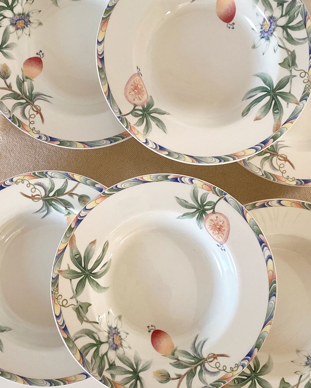 Vintage Barratts England Exotic Fruit Dinner Plate Set of 6