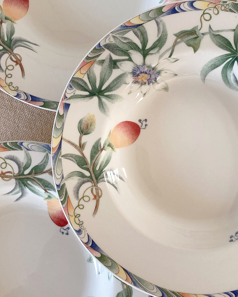 Vintage Barratts England Exotic Fruit Dinner Plate Set of 6