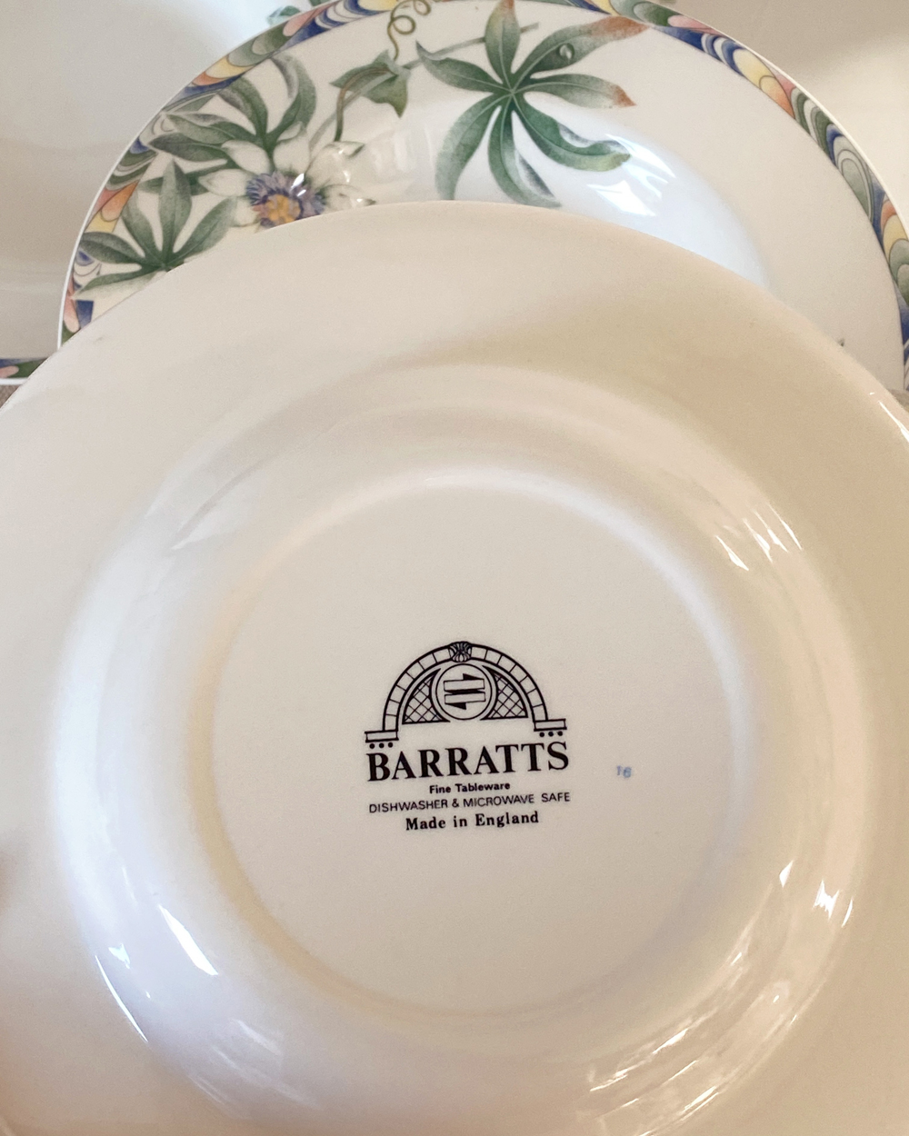 Vintage Barratts England Exotic Fruit Dinner Plate Set of 6