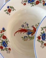 Vintage Hanley Newhall Staff England Bird of Paradise Dinner Plate Set of 6