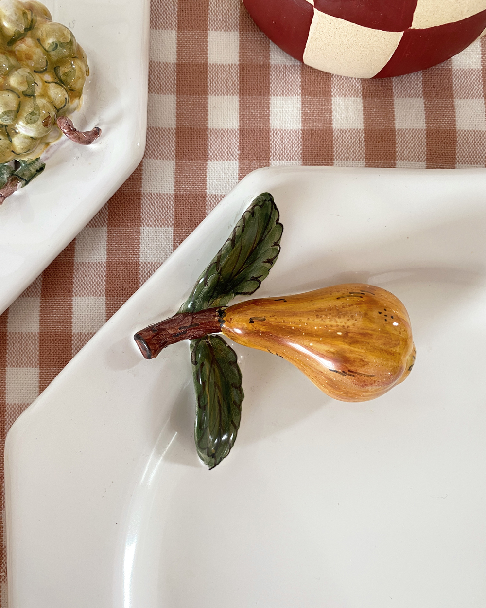 Vintage Moustiers de Séguiers Raised Fruit Plate
