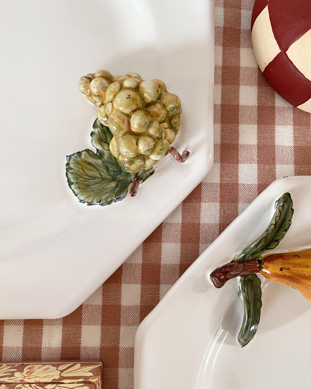 Vintage Moustiers de Séguiers Raised Fruit Plate