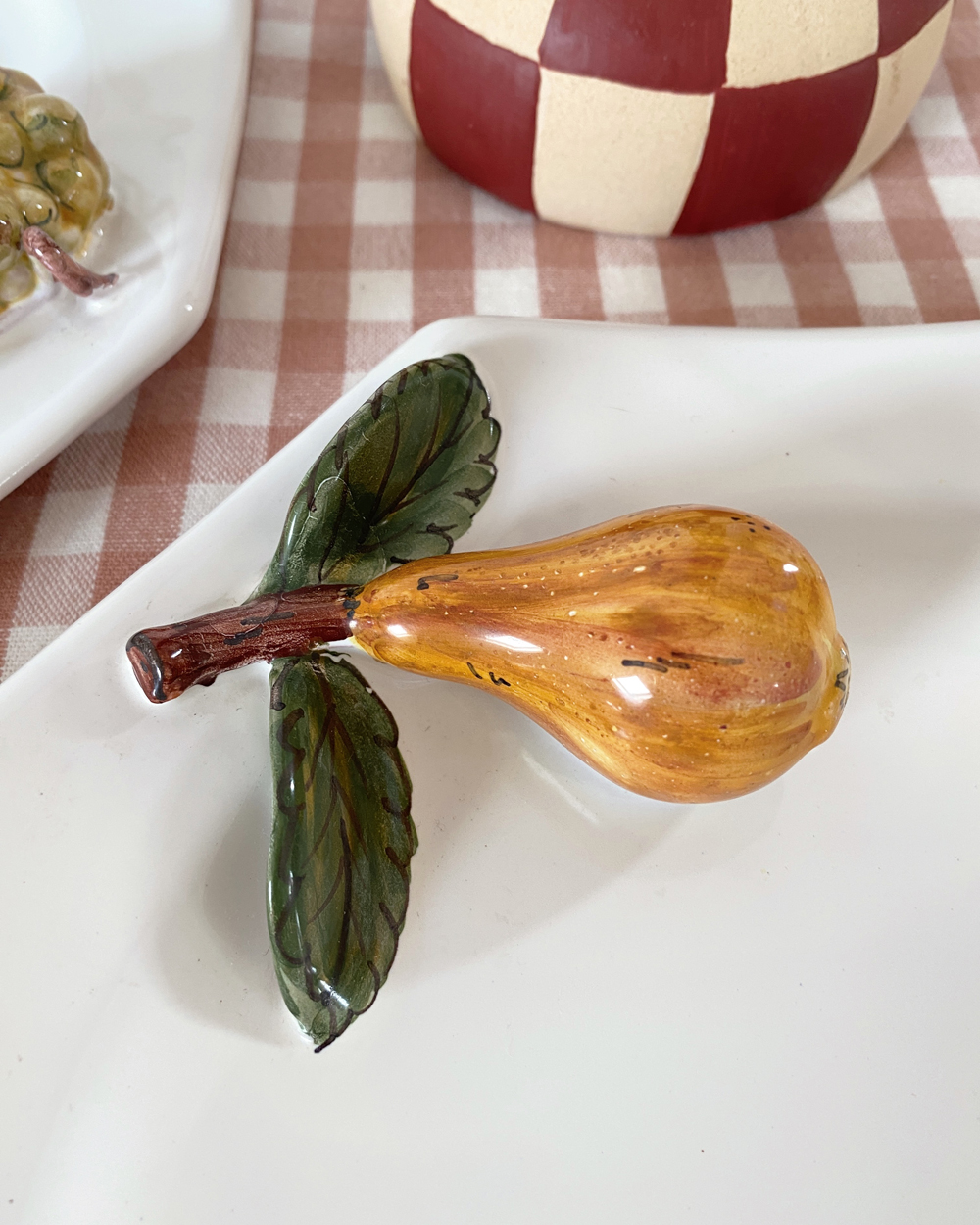 Vintage Moustiers de Séguiers Raised Fruit Plate