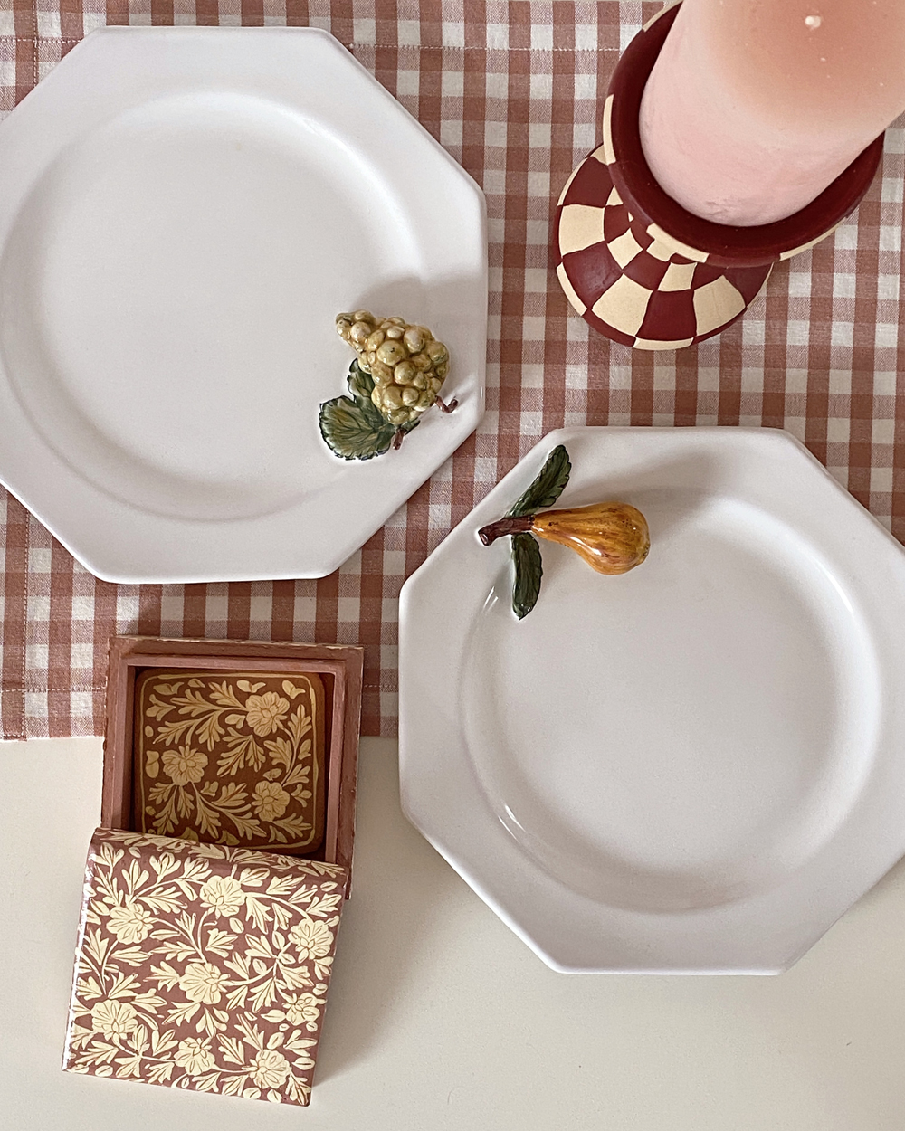 Vintage Moustiers de Séguiers Raised Fruit Plate