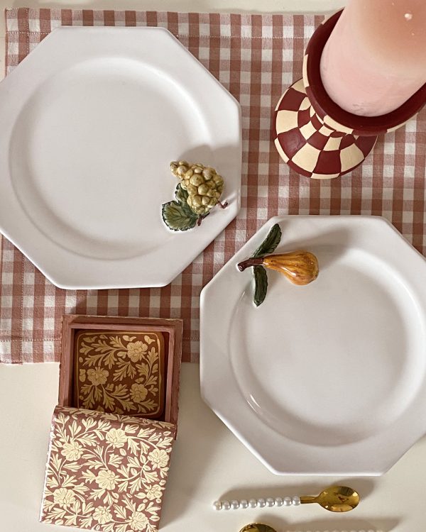 Vintage Moustiers de Séguiers Raised Fruit Plate