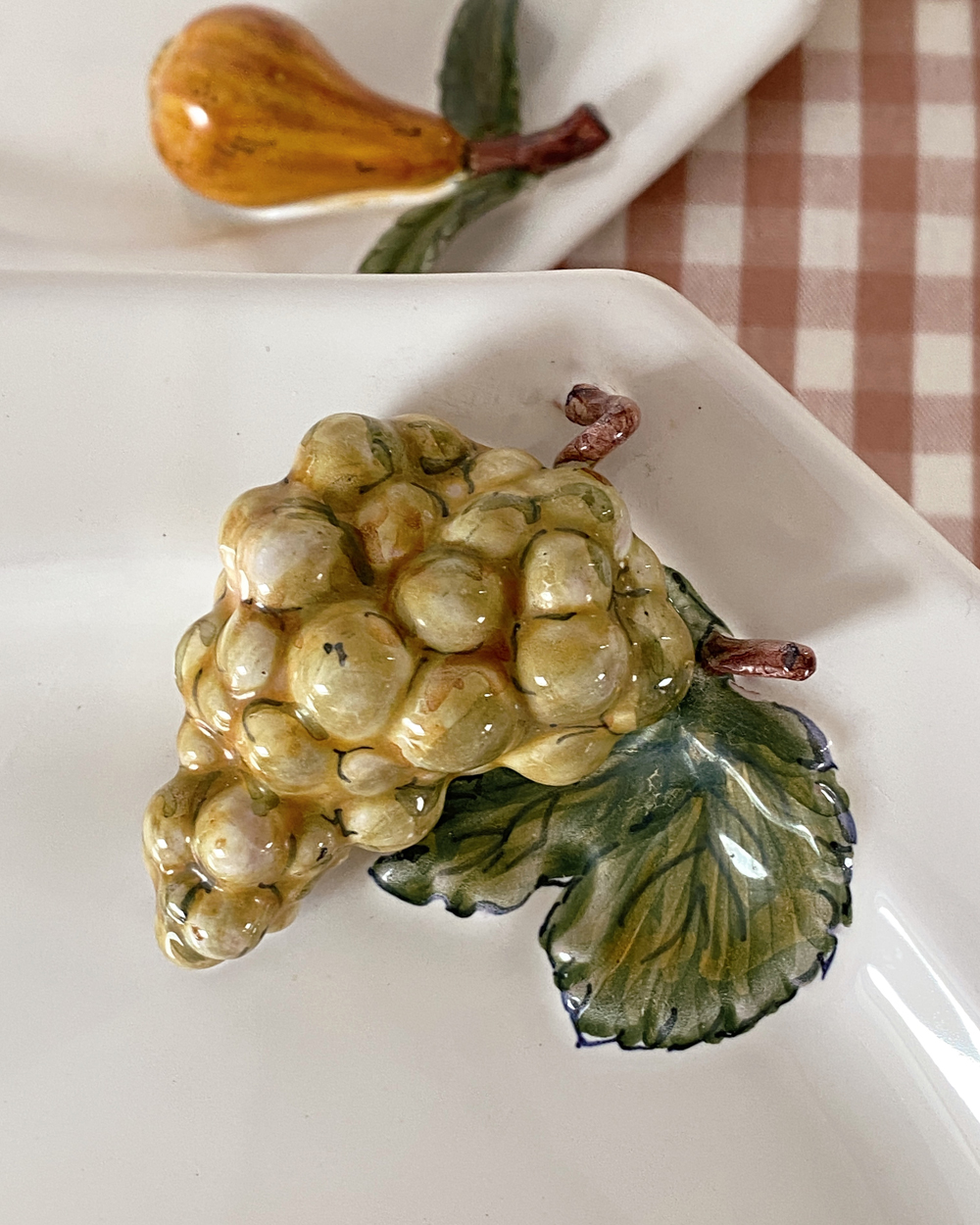 Vintage Moustiers de Séguiers Raised Fruit Plate