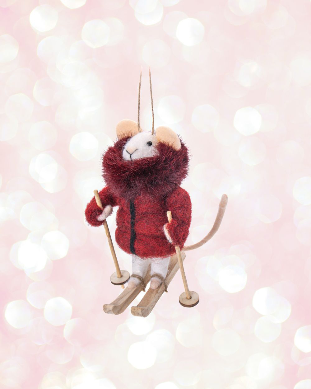 Alpine Chic Mouse Wool Ornament