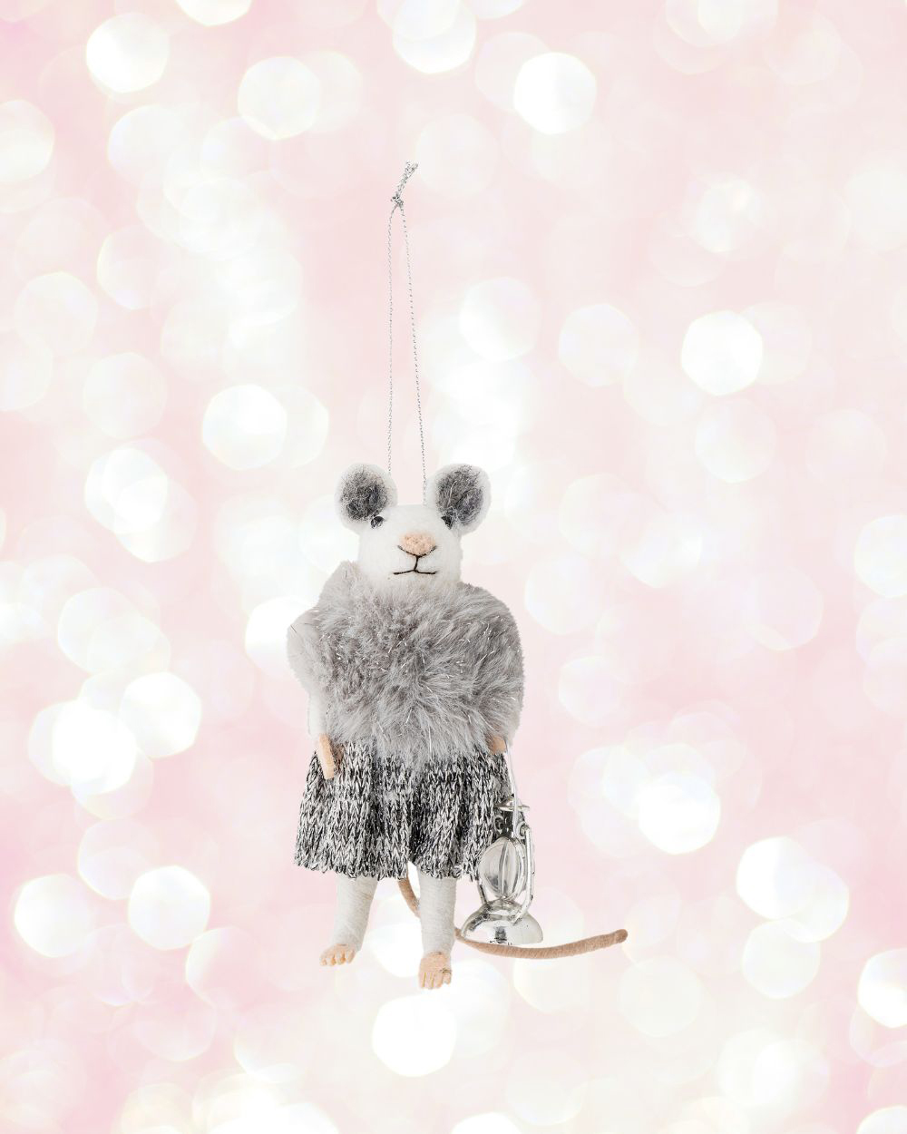 Alpine Chic Mouse Wool Ornament
