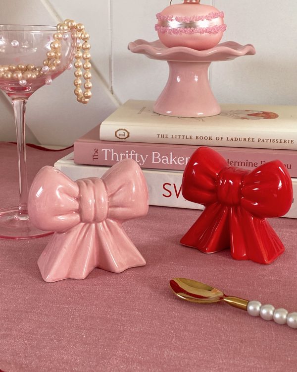 Bow Porcelain Salt Pepper Shaker Set