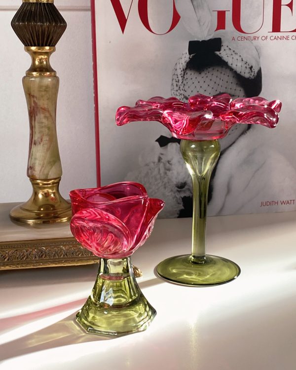 Château Tulip Glass Candle Holder