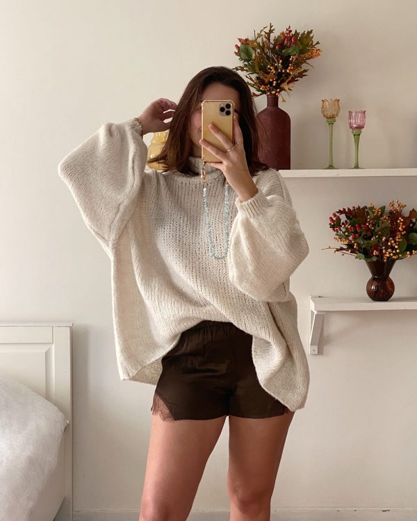 Chocolate Silky Lace Shorts