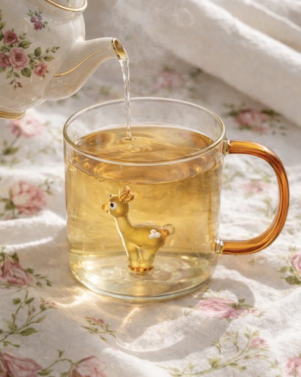 Bambi Deer Tea Glass