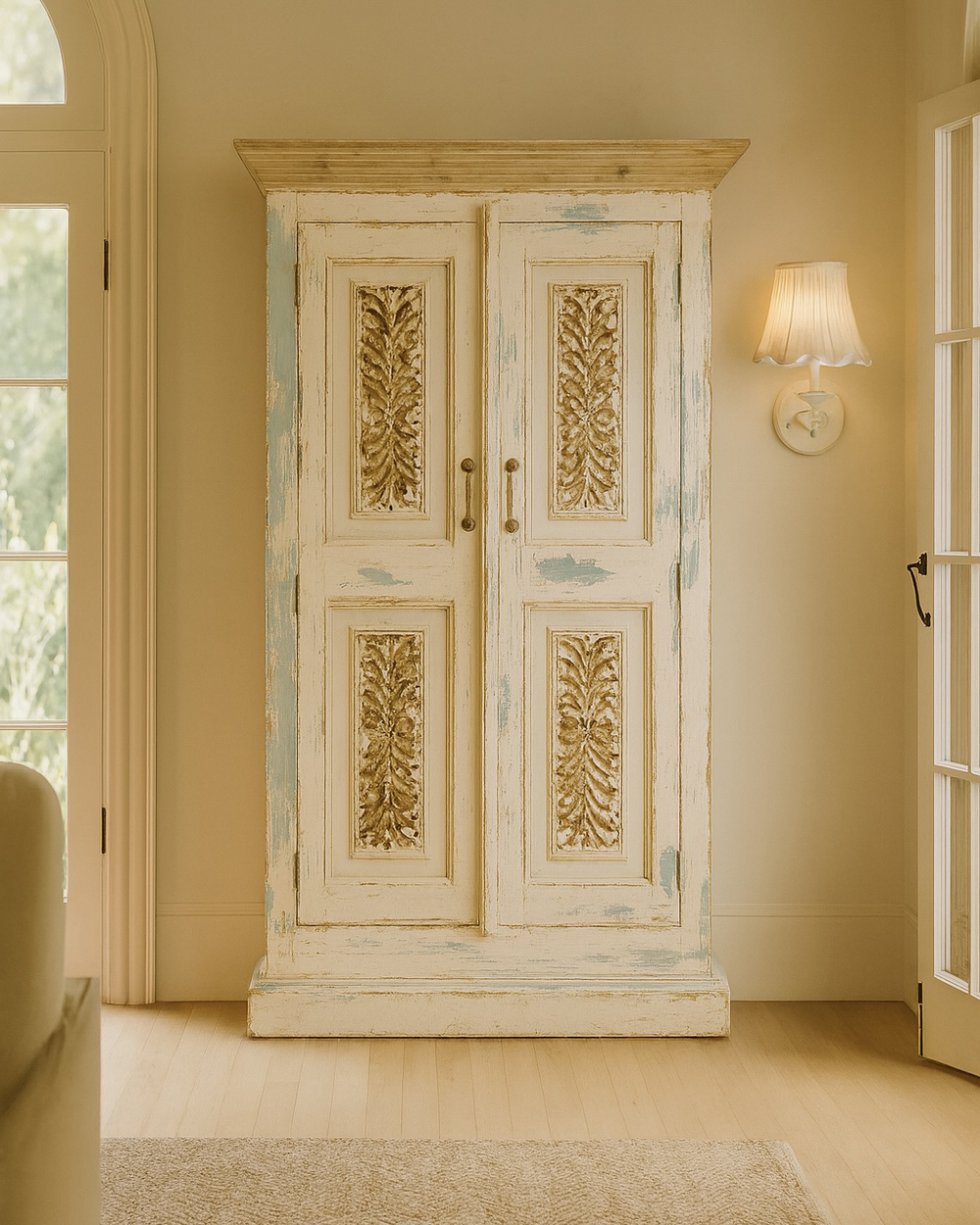 Bellevue Wood Storage Cabinet