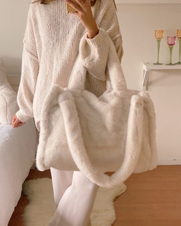 Fluffy Ivory Tote Bag