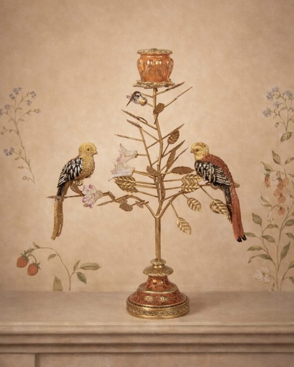 Paradise Bird Floral Candle Holder