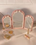 Pink Bow Trifold Vanity Mirror