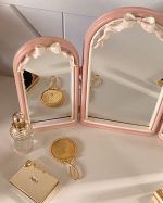 Pink Bow Trifold Vanity Mirror