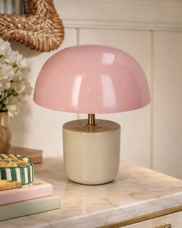 Pink Bubble Dome Table Lamp