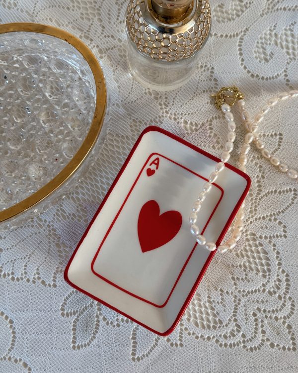 Queen of Hearts Ceramic Jewelry Tray