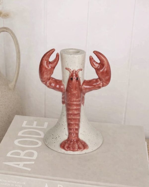 Red Lobster Ceramic Candle Holder