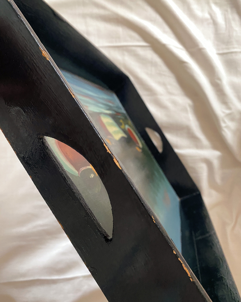Vintage Mallard Duck Wood Serving Tray