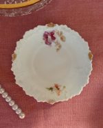 Antique Victorian Rose Scalloped Cup Saucer Set