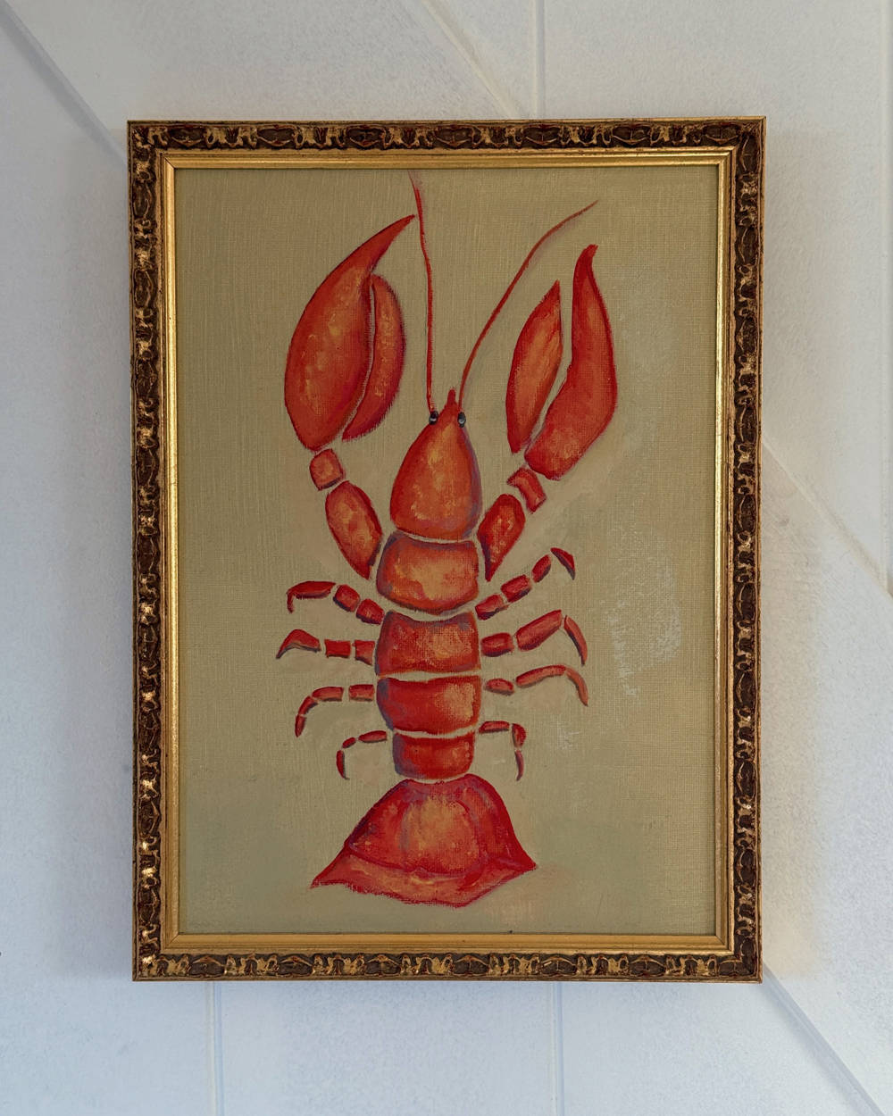 Red Lobster Framed Painting