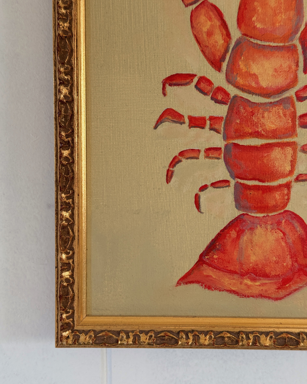 Red Lobster Framed Painting