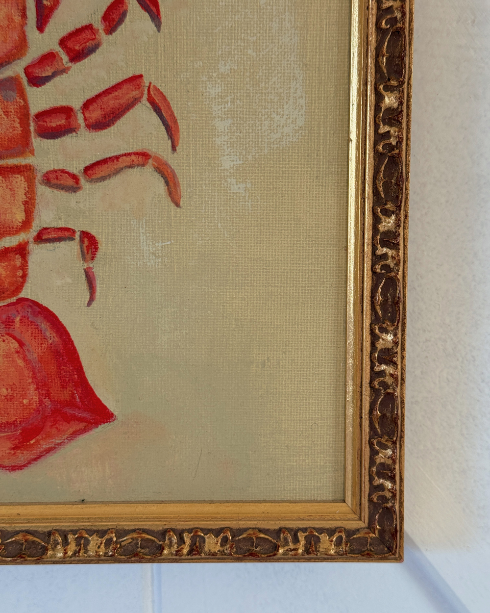 Red Lobster Framed Painting
